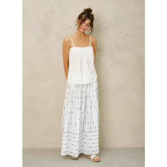 Mabe DACY EMB MAXI SKIRT BLUE