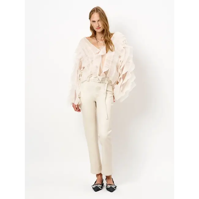 Dante 6 AMANDA METALLIC STRAIGHT CROPPED JEANS 1175