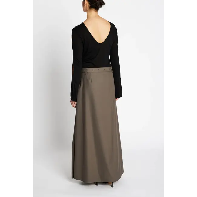 Bruuns Bazaar CAROTABBTUVA SKIRT DARK CONCRETE