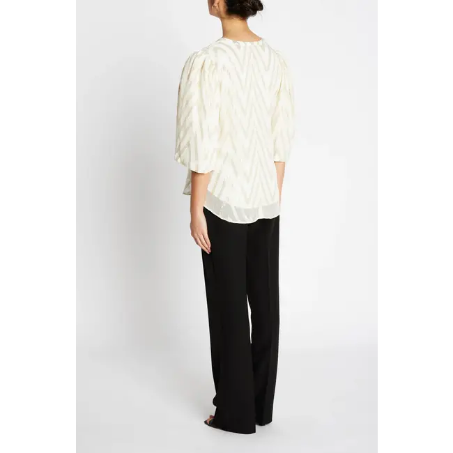 Bruuns Bazaar COLLARDBBMAJLYA BLOUSE KIT W. METALLIC