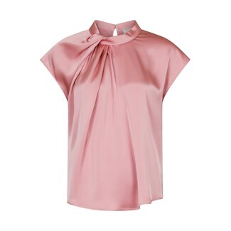 Neo Noir FLEUR DRAPY SATIN BLOUSE LIGHT PINK