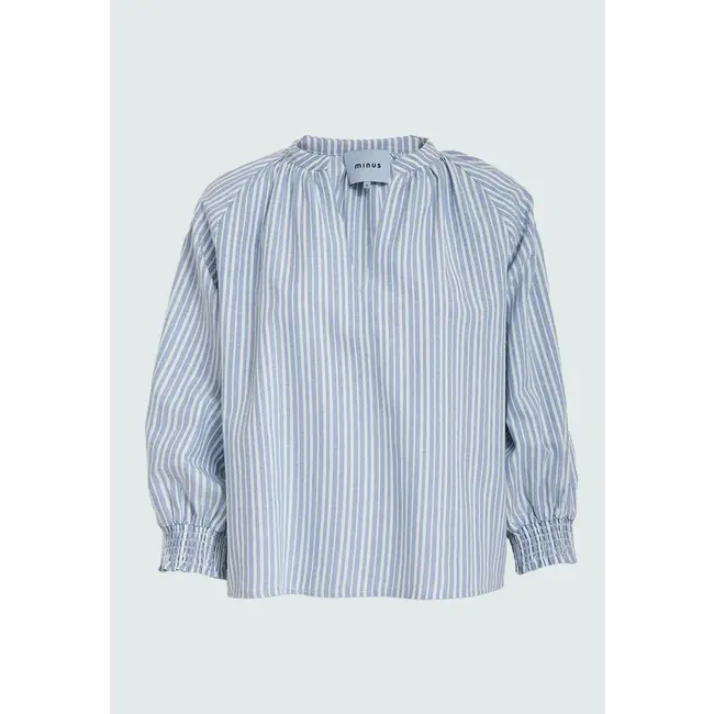 Minus MSRINEA BLOUSE ICE BLUE STRIPE
