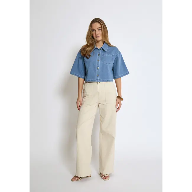 Minus MSEVINA CROPPED SHIRT LIGHT DENIM
