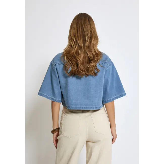 Minus MSEVINA CROPPED SHIRT LIGHT DENIM