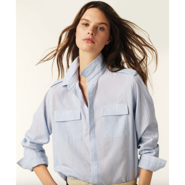 Ba&sh CHEMISE PALANI BLEUCIEL