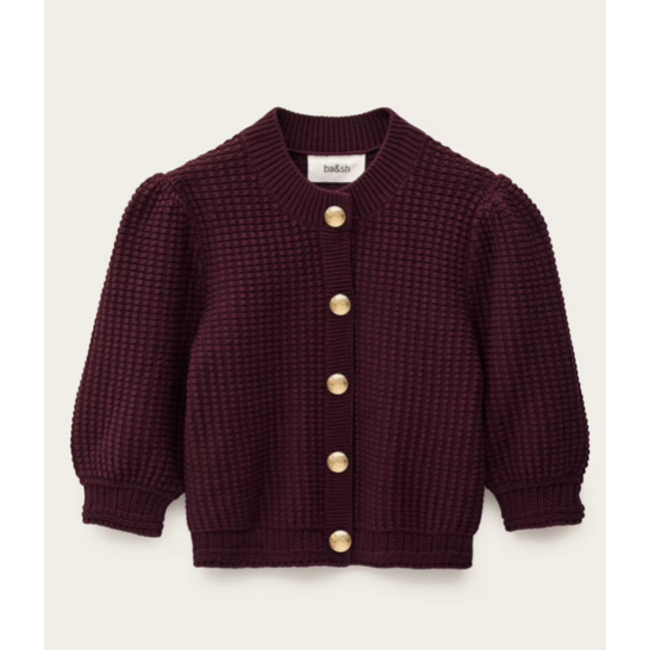 Ba&sh CARDIGAN GARANCE PRUNE