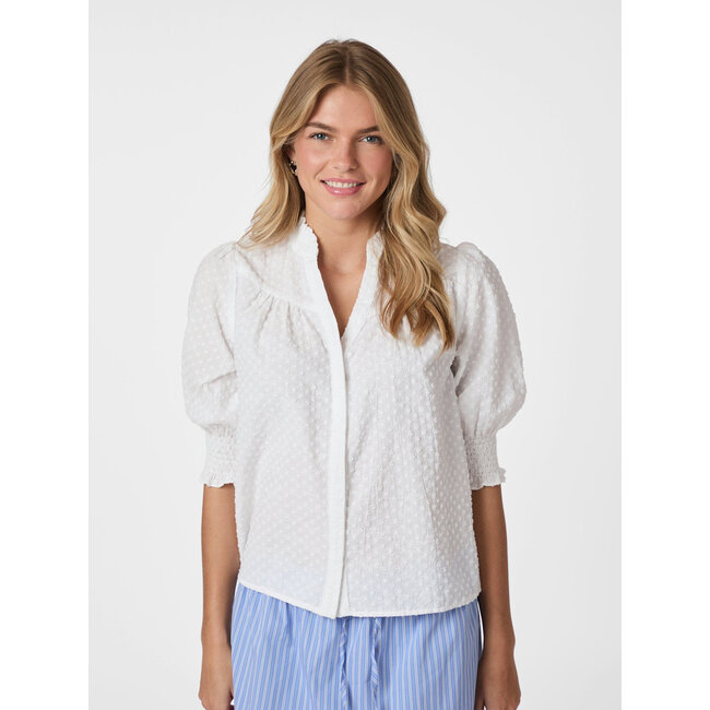 Neo Noir DIANA B DOBBY BLOUSE WHITE