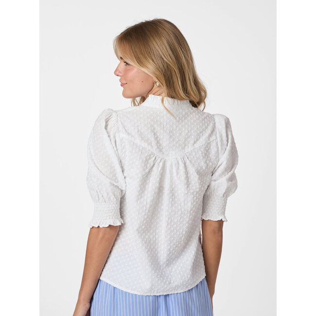 Neo Noir DIANA B DOBBY BLOUSE WHITE
