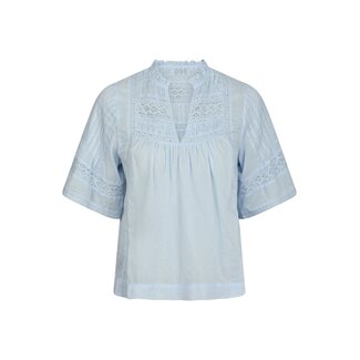 Neo Noir SIAMA S VOILE BLOUSE LIGHT BLUE