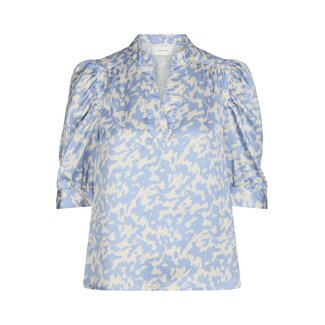 Neo Noir ROELLA GRAPHIC FADE BLOUSE LIGHT BLUE