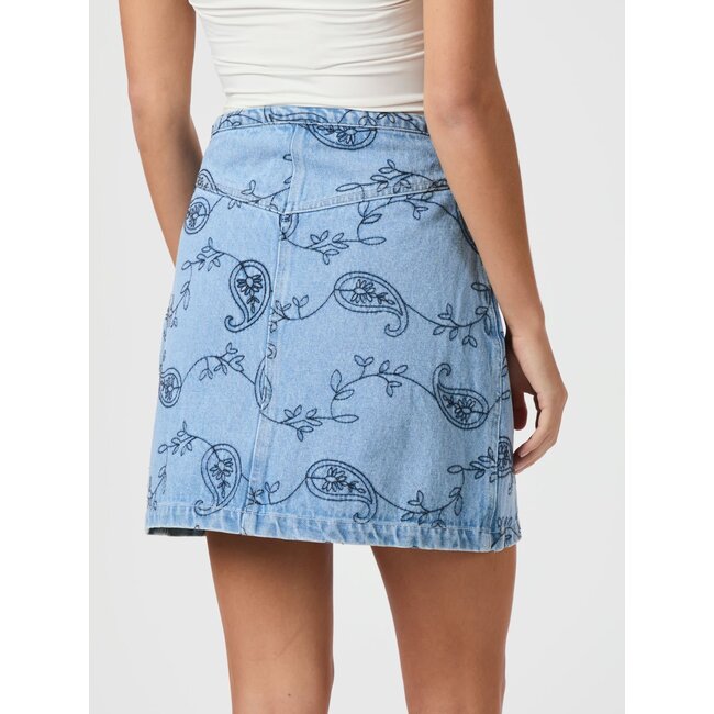 Neo Noir GABANI DENIM SKIRT BLUE