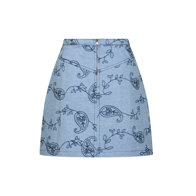 Neo Noir GABANI DENIM SKIRT BLUE