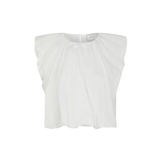 Neo Noir IVANIA POPLIN TOP WHITE