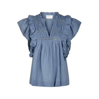 Neo Noir JAYLA S VOILE TOP SMOKE BLUE