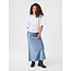 Neo Noir VICKY HEAVY SATEEN SKIRT SMOKE BLUE
