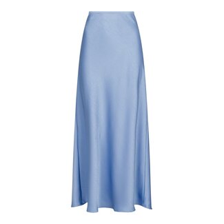 Neo Noir VICKY HEAVY SATEEN SKIRT SMOKE BLUE