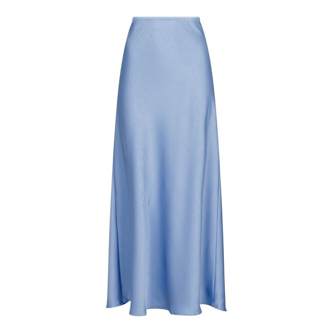 Neo Noir VICKY HEAVY SATEEN SKIRT SMOKE BLUE