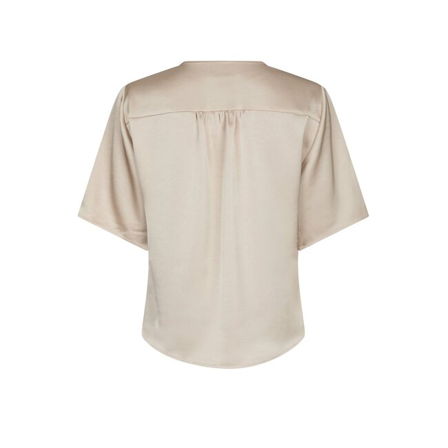 Neo Noir CASADIA HEAVY SATEEN BLOUSE CHAMPAGNE