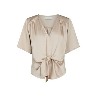 Neo Noir CASADIA HEAVY SATEEN BLOUSE CHAMPAGNE