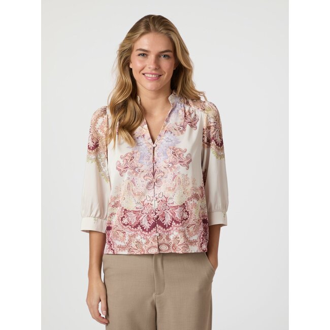 Neo Noir ROSELLE ARTIST PAISLEY BLOUSE IVORY