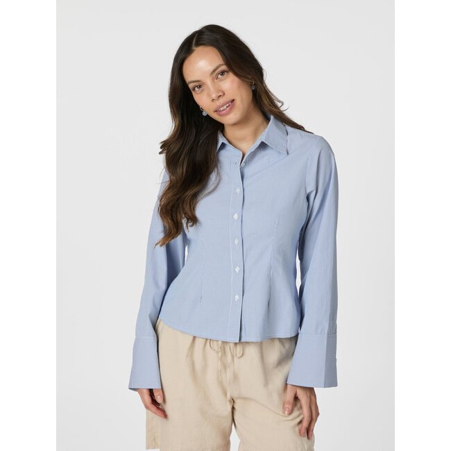 Neo Noir ROSA MINI STRIPE SHIRT BLUE
