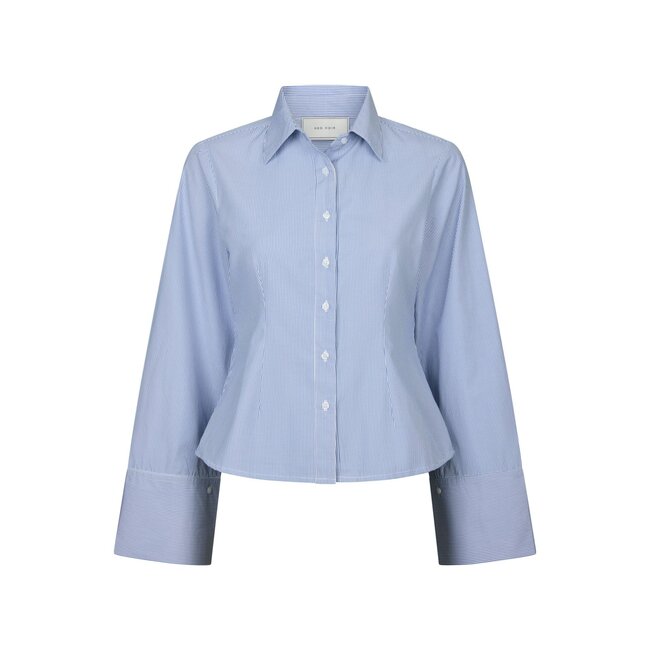 Neo Noir ROSA MINI STRIPE SHIRT BLUE