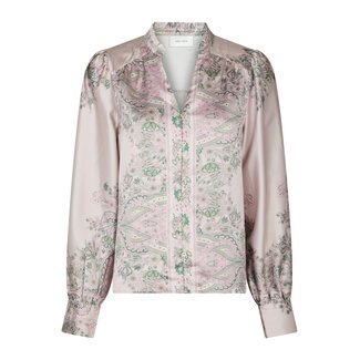 Neo Noir MASSIMA PAISLY BORDER BLOUSE ROSE