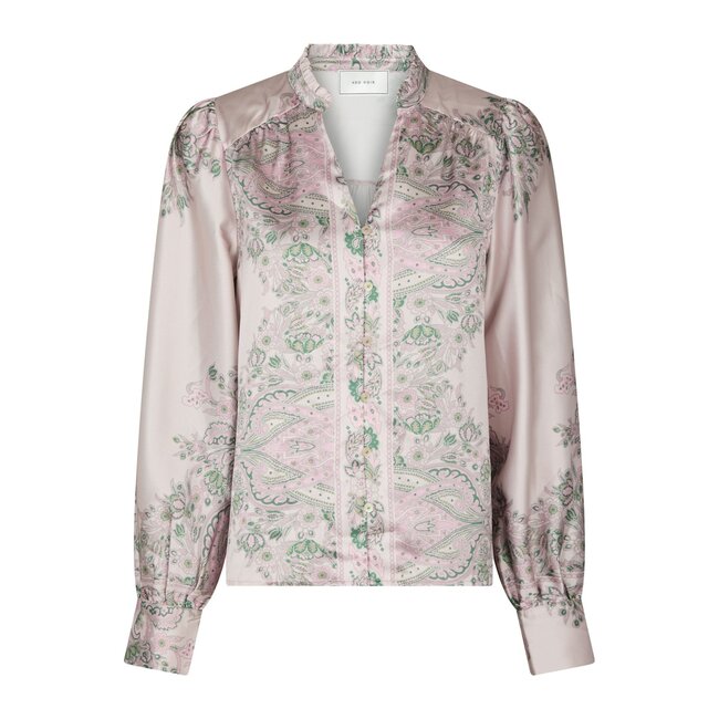 Neo Noir MASSIMA PAISLY BORDER BLOUSE ROSE