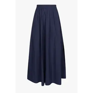 Ame antwerp KILT NAVY LONG SKIRT POPLIN NS14