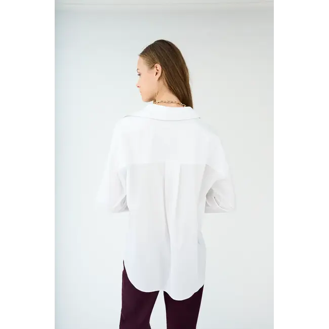Pieszak PD-NYLA POPLIN SHIRT OPTICAL WHITE