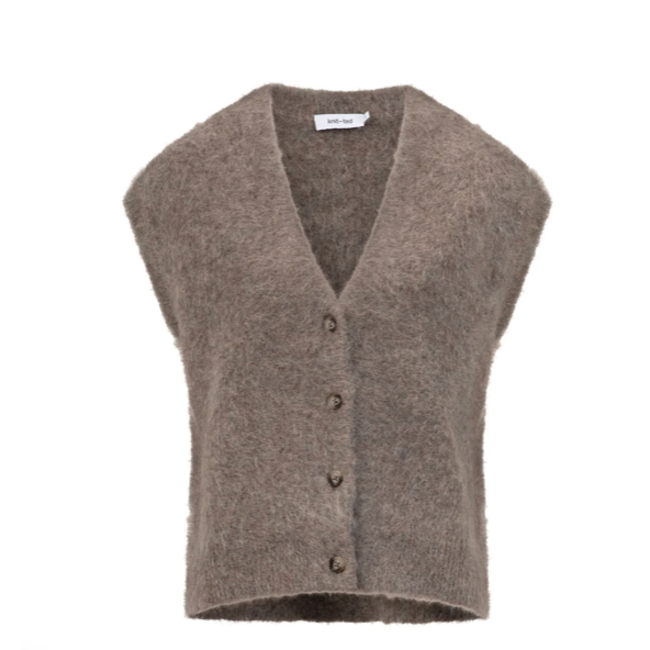 KNIT-TED CONSTANZE CARDIGAN MOCCA