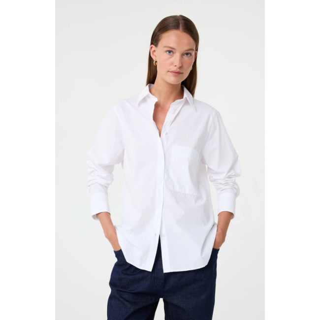 KNIT-TED LIES BLOUSE WHITE