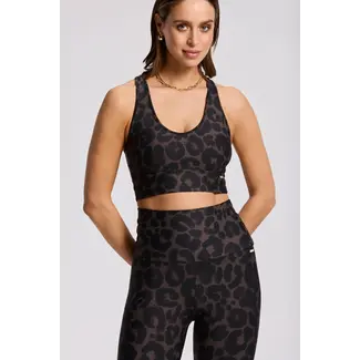 Deblon Sports CLASSIC LEGGINGS HIGH WAISTBAND LEOPARD CACAO