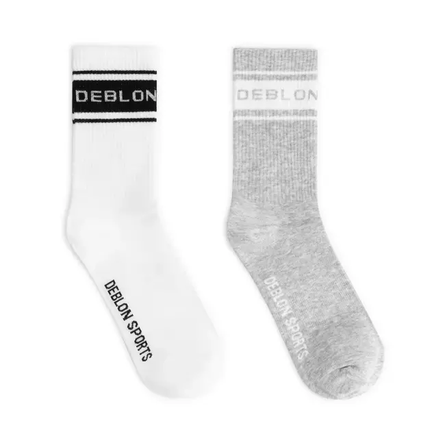 Deblon Sports DEBLON SOCKS 2-PACK BLACK GREY MELANGE
