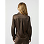 Neo Noir NAJA SATIN SHIRT DARK BROWN