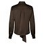 Neo Noir NAJA SATIN SHIRT DARK BROWN
