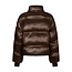 Neo Noir RHEA SHINY PUFFER JACKET DARK BROWN