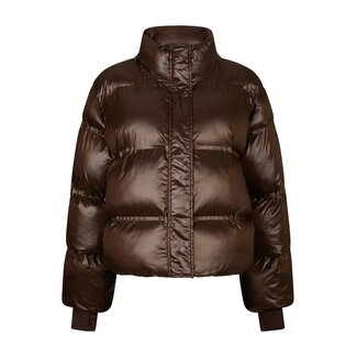 Neo Noir RHEA SHINY PUFFER JACKET DARK BROWN