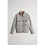 WOOLRICH DOUBLE WOOL JACKET LIGHT GREY MEL.