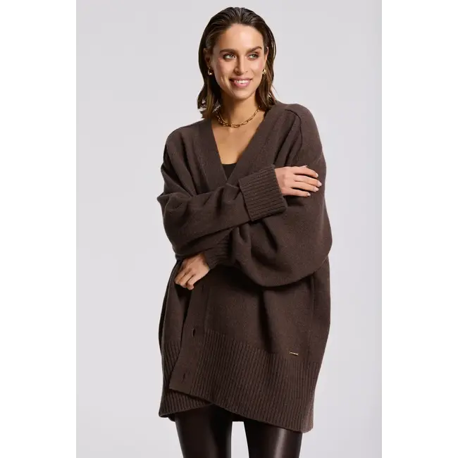 Deblon Sports FLORENCE BOYFRIEND CARDIGAN CACAO MEL.