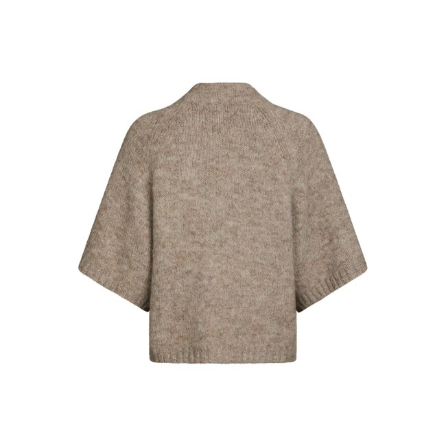Neo Noir BENUTA FLUFFY KNIT CARDIGAN BEIGE MEL