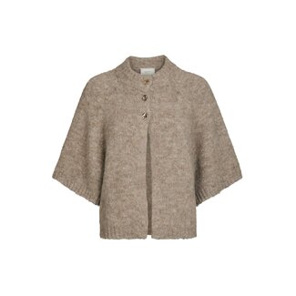 Neo Noir BENUTA FLUFFY KNIT CARDIGAN BEIGE MEL
