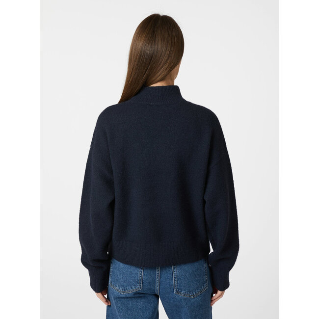 Neo Noir PAULINA KNIT BLOUSE NAVY