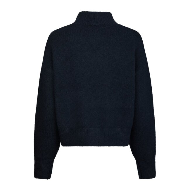 Neo Noir PAULINA KNIT BLOUSE NAVY