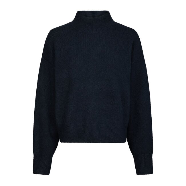 Neo Noir PAULINA KNIT BLOUSE NAVY