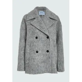 Minus MSCLOVER SHORT COAT LIGHT GREY MEL.