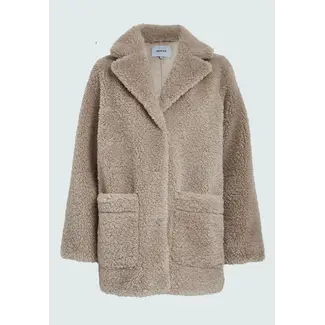 Minus MSALDA REV. FAUX FUR JACKET SAND GREY
