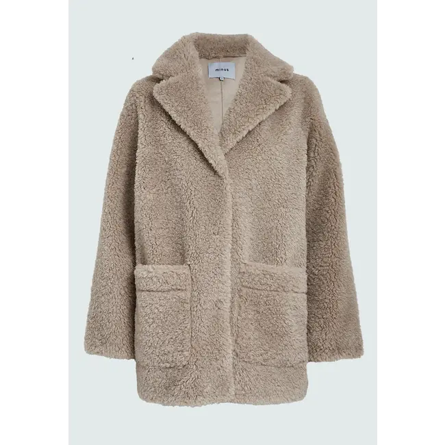 Minus MSALDA REV. FAUX FUR JACKEY SAND GREY