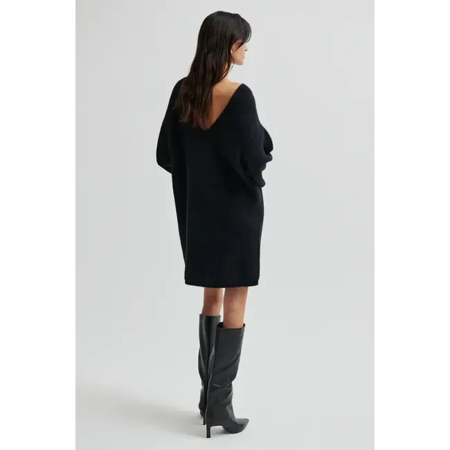 Second Female GABBY KNIT DRESS BLACK SAND