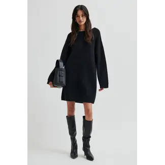 Second Female GABBY KNIT DRESS BLACK SAND